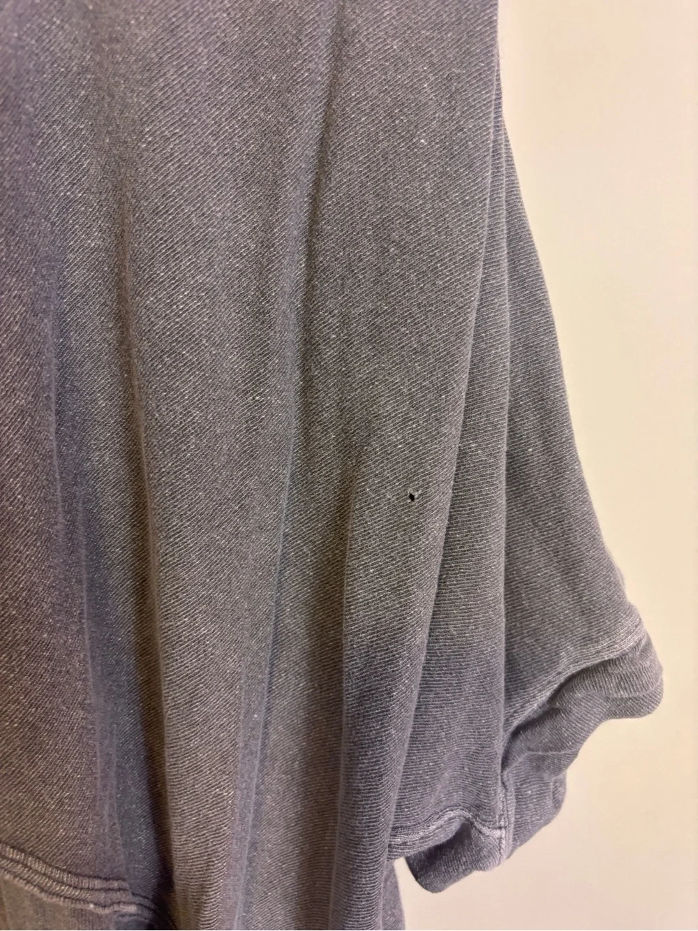 Free People Short Sleeve Cropped Boxy Tee in Washed Gray XS Small Flaw
